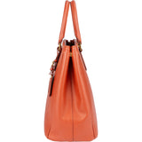Prada Orange Saffiano Leather Parabole Handbag