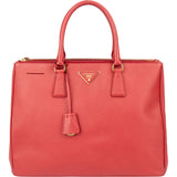 Prada Red Saffiano Leather Galleria Handbag