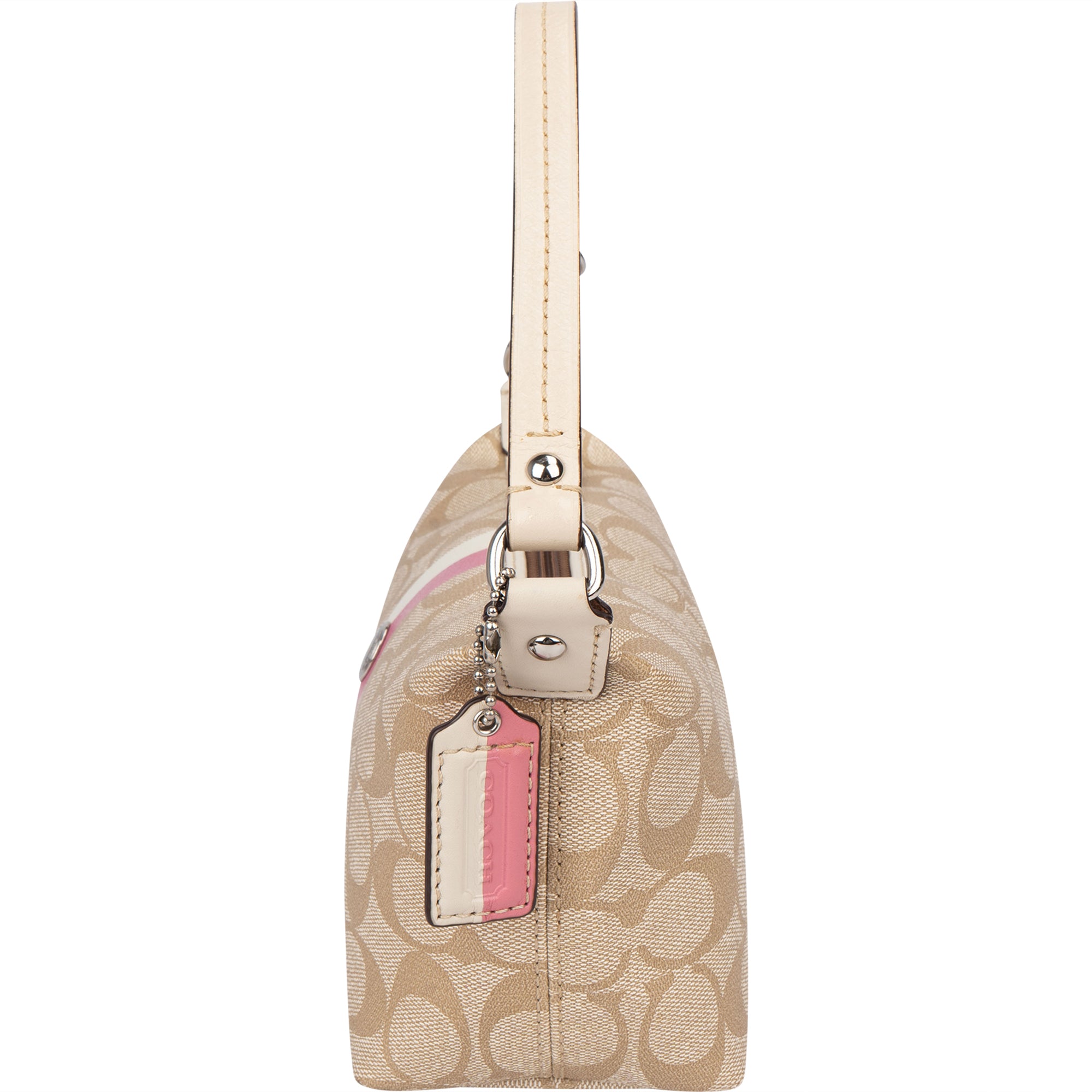 Coach Canvas Monogram Stripe Handbag - vintageandkickz