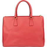 Prada Red Saffiano Leather Galleria Handbag