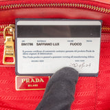 Prada Red Saffiano Leather Galleria Handbag