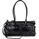 Prada Black Leather Triangle Bonnie Shoulder Bag