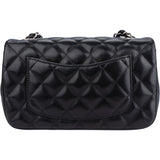 Chanel Quilted Lambskin Mini Rabat Charms Single Flap Crossbody Bag