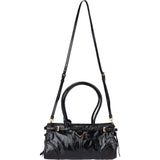 Prada Black Leather Triangle Bonnie Shoulder Bag