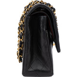 Chanel Quilted Lambskin 24K Gold Double Flap Crossbody Bag