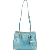 Prada Bleu Leather Vitello Handbag