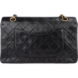 Chanel Quilted Lambskin 24K Gold Double Flap Crossbody Bag