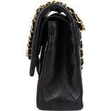 Chanel Quilted Lambskin 24K Gold Double Flap Crossbody Bag