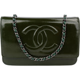 Chanel Patent Caviar Leather CC Wallet On Chain Crossbody Bag