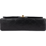 Chanel Quilted Lambskin 24K Gold Double Flap Crossbody Bag