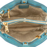 Prada Bleu Leather Vitello Handbag