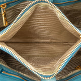 Prada Bleu Leather Vitello Handbag