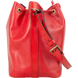 Louis Vuitton Rouge Epi Leather Sac Noe Petit Shoulder Bag