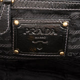 Prada Black Nylon Zipper Handbag