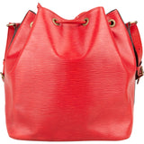 Louis Vuitton Rouge Epi Leather Sac Noe Petit Shoulder Bag