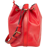 Louis Vuitton Rouge Epi Leather Sac Noe Petit Shoulder Bag