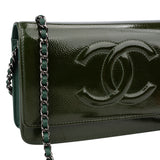 Chanel Patent Caviar Leather CC Wallet On Chain Crossbody Bag
