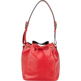 Louis Vuitton Rouge Epi Leather Sac Noe Petit Shoulder Bag