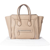 Celine Taupe Leather Luggage Handbag
