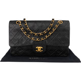 Chanel Quilted Lambskin 24K Gold Medium Double Flap Crossbody Bag