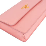 Prada Pink Saffiano Leather Move Wallet On Chain Crossbody Bag