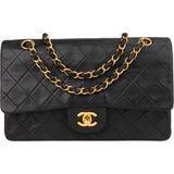 Chanel Quilted Lambskin 24K Gold Medium Double Flap Crossbody Bag
