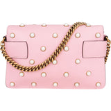 Gucci Pink Leather Queen Margaret Bee Shoulder Bag