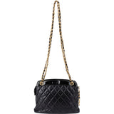 Chane Quilted Lambskin Mademoiselle Crossbody Bag