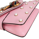 Gucci Pink Leather Queen Margaret Bee Shoulder Bag