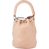 Miu Miu Cammeo Leather Madras Bucket Handbag