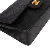 Chanel Quilted Lambskin 24K Gold Medium Double Flap Crossbody Bag