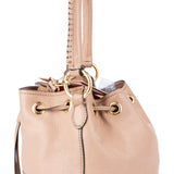 Miu Miu Cammeo Leather Madras Bucket Handbag