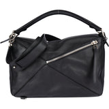 Loewe Black Leather Large Puzzle Handbag