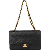 Chanel Quilted Lambskin 24K Gold Medium Double Flap Crossbody Bag
