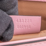 Gucci Pink Leather Queen Margaret Bee Shoulder Bag