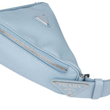 Prada Blue Saffiano Leather Triangle 3 in 1 Crossbody Bag