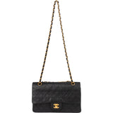 Chanel Quilted Lambskin 24K Gold Medium Double Flap Crossbody Bag