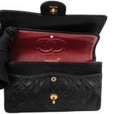 Chanel Quilted Lambskin 24K Gold Medium Double Flap Crossbody Bag