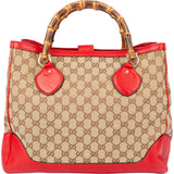 Gucci GG Monogram Bamboo Handbag