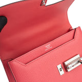 Hermès Chevre Mysore Rose Lipstick Mini Sac Verrou Chaine Crossbody Bag