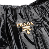 Prada Black  Patent Leather Manici Handbag