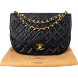 Chanel Quilted Lambskin 24K Gold Single Flap Shoulder Bag