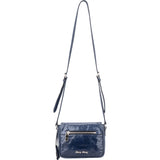 Miu Miu Blu Leather Mini Crossbody Bag