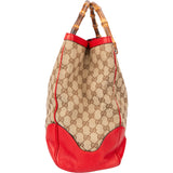 Gucci GG Monogram Bamboo Handbag