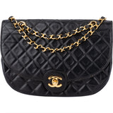 Chanel Quilted Lambskin 24K Gold Single Flap Shoulder Bag