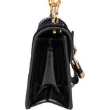 Chloé Black Satin Crystal Padlock Aby Crossbody Bag