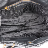 Prada Black  Patent Leather Manici Handbag
