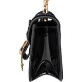 Chloé Black Satin Crystal Padlock Aby Crossbody Bag