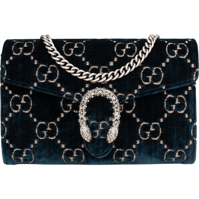 Gucci Velvet GG Monogram Dionysus Crossbody Bag