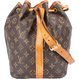 Louis Vuitton Canvas Monogram Sac Noe Petit Shoulder Bag